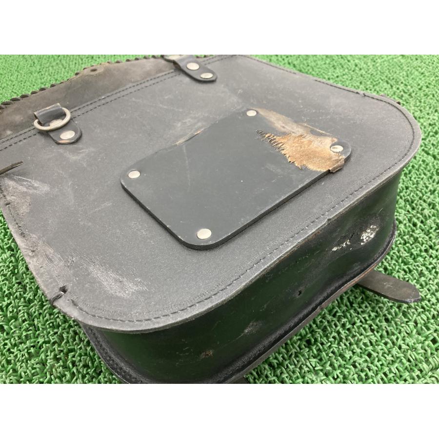 YOUALLCOME製 サイドバッグ 片側 社外 中古 バイク 部品 本革 6L