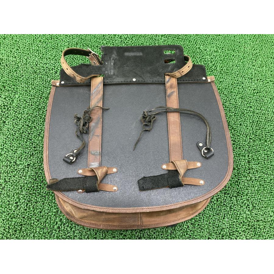 デグナー製 サイドバッグ 片側 茶 社外 中古 バイク 部品 DEGNER 本革