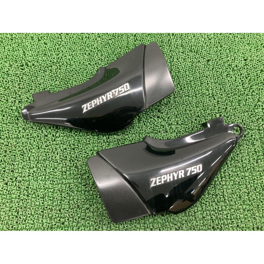 ゼファー750 サイドカバー 左右 黒 カワサキ 純正 中古 バイク 部品