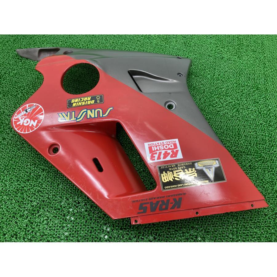 ZXR250 サイドカウル 左 赤/ガンM 55028-1225 カワサキ 純正 中古 バイク 部品 ZX250A 修復素材に コケキズ無し 品薄 希少品 車検 Genuine 60_1