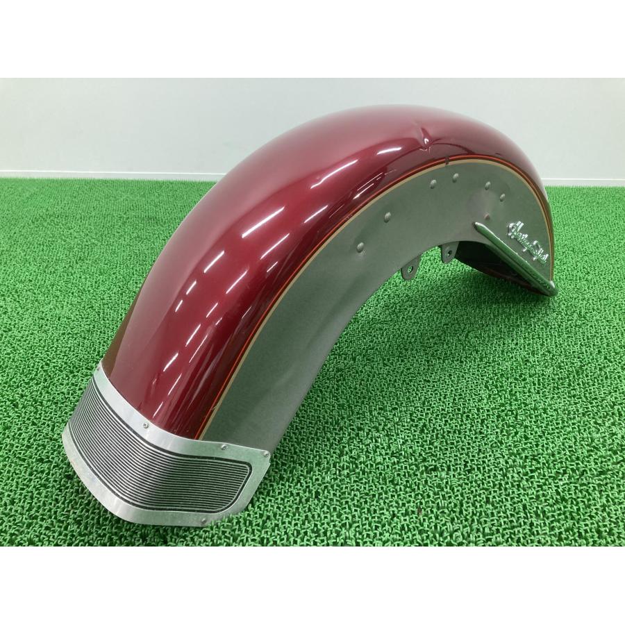 ハーレーFLSTC1340フロントフェンダー中古品 FLSTC1340 フロントフェンダー 赤M/銀 ハーレー 純正 中古