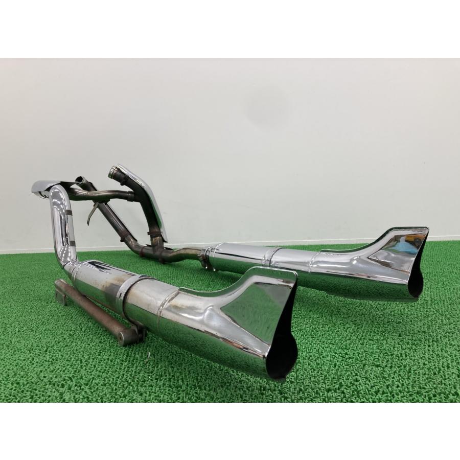 FLSTC マフラー 社外 中古 バイク 部品 ソフテイル EVO TC88 2in2左右出し クロスオーバーパイプ フィッシュ 11_1