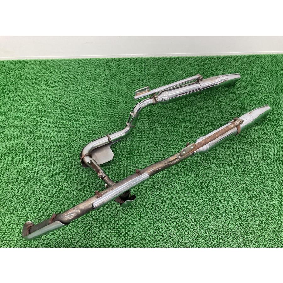 FLSTC マフラー 社外 中古 バイク 部品 ソフテイル EVO TC88 2in2左右出し クロスオーバーパイプ フィッシュ 11_2