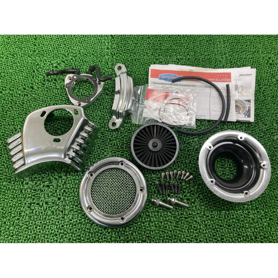 クリアキン製ハーレー エアクリーナー 9513 社外 中古 ベロシラプター