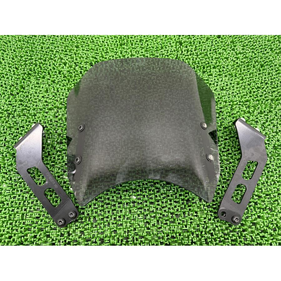 モリワキ製 スクリーン 社外 中古 バイク 部品 スモーク メーター