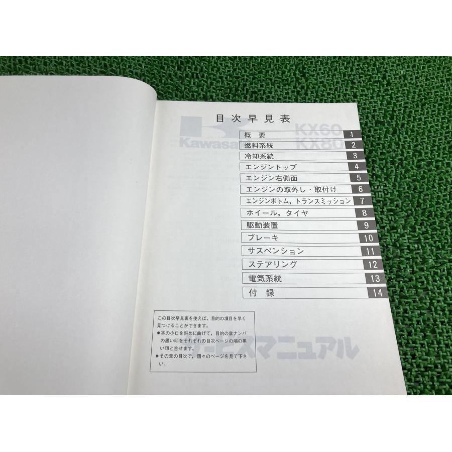 カワサキ（Kawasaki） KX60 KX80 サービスマニュアル 1版 配線図 正規 