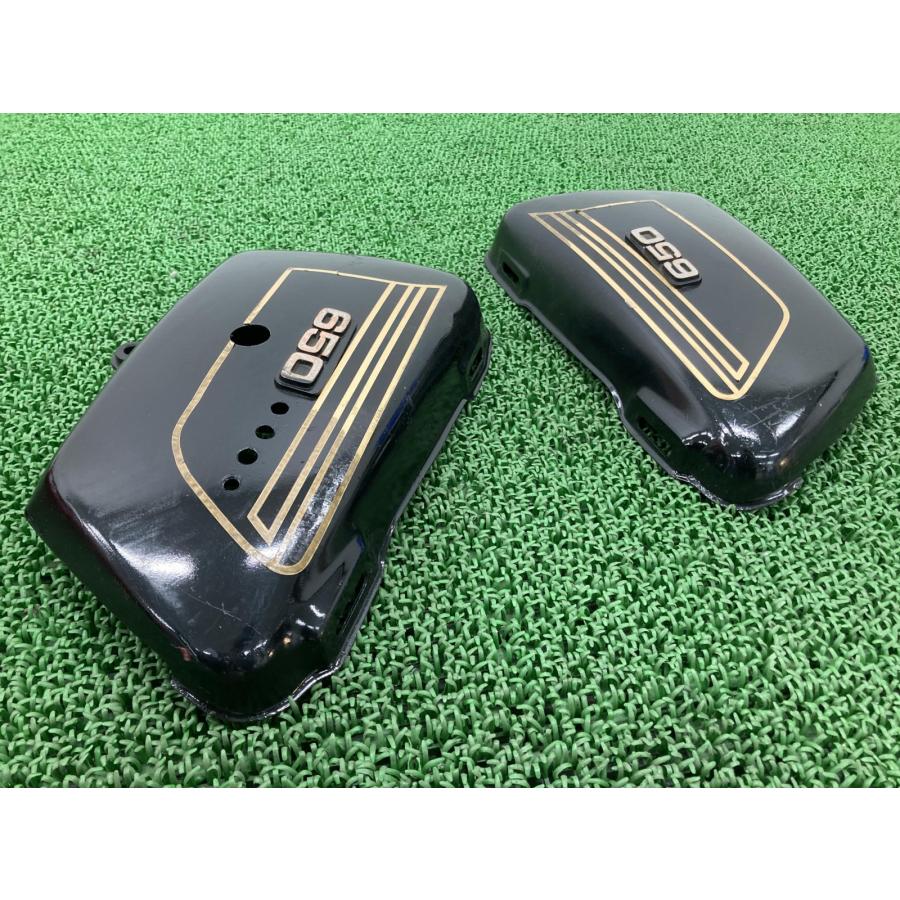 XS650SP サイドカバー 左右 ヤマハ 純正 中古 バイク 部品 初期型 ペイント素材に コケキズ無し 品薄 希少品 車検 Genuine Tj YAMAHA（ヤマハ） XS650SP サイドカバー 左右 純正 中古 バイク 部品