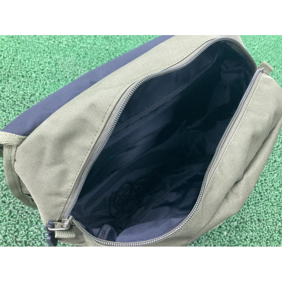 ヘンリービギンズ サイドバッグ 片側 緑 社外 中古 バイク 部品 10L