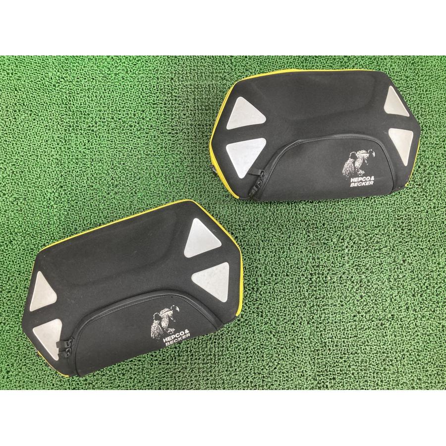 ヘプコ＆ベッカー製 サイドバッグ 左右 黒/黄 社外 中古 バイク 部品 C