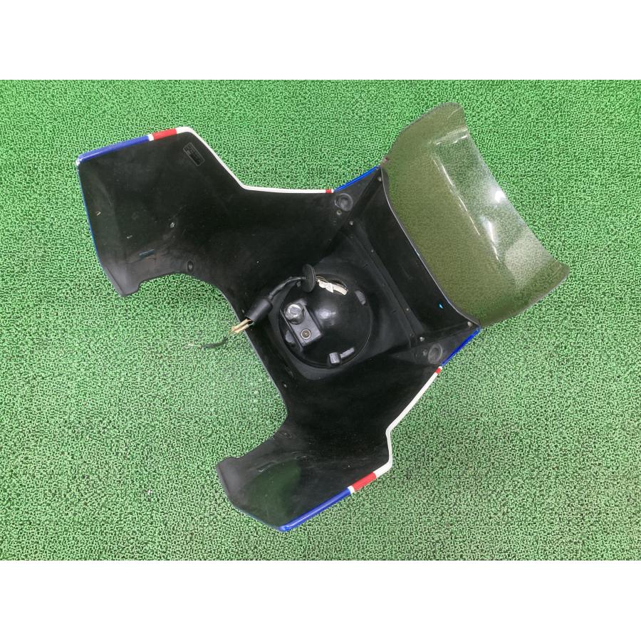CBX550Fインテグラ アッパーカウル MA6 ホンダ 純正 中古 バイク 部品 PC04 トリコロール ヘッドライト スクリーン付き 当時物 16の画像