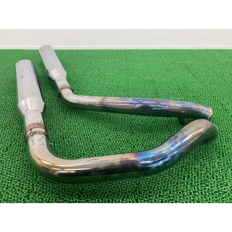 モーターステージ製スポーツスター マフラー 社外 中古 バイク 部品 ベビーブラス76スラッシュ ハーレー 07-13年 フルエキ 機能的問題なし 59_2
