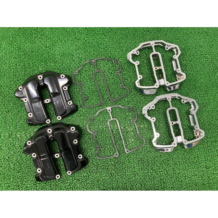 ソフテイル エンジンカバー 黒 25700371/25700395 ハーレー 純正 中古