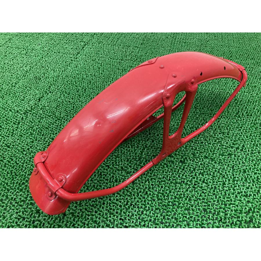 CT110ハンターカブ フロントフェンダー 赤 ホンダ 純正 中古 バイク 部品 JD01 マッドガード ペイント素材に 品薄 希少品 車検 Genuine 15 ホンダ（HONDA） CT110ハンターカブ フロントフェンダー 赤 純正 中古