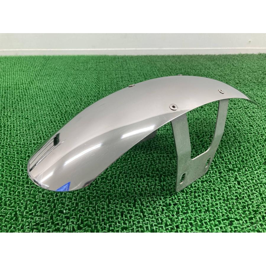 SR400 フロントフェンダー 社外 中古 バイク 部品 RH01J ステンレス