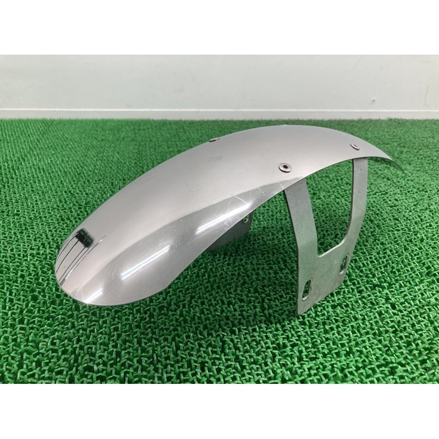 SR400 フロントフェンダー 社外 中古 バイク 部品 RH01J ステンレス ショートフェンダー コケキズ無し 品薄 希少品 53 SR400 フロントフェンダー 社外 中古 バイク 部品 RH01J ステンレス