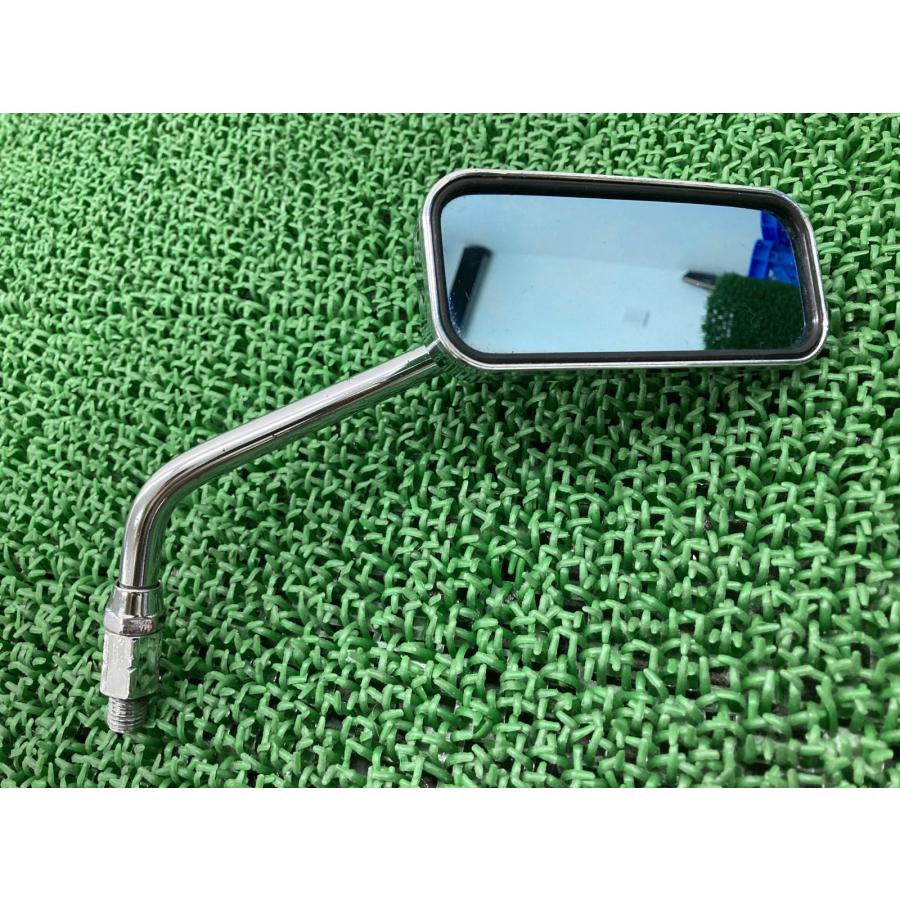 XJ400D ミラー 右 社外 中古 バイク 部品 4G0 逆10mm メッキ ブルー