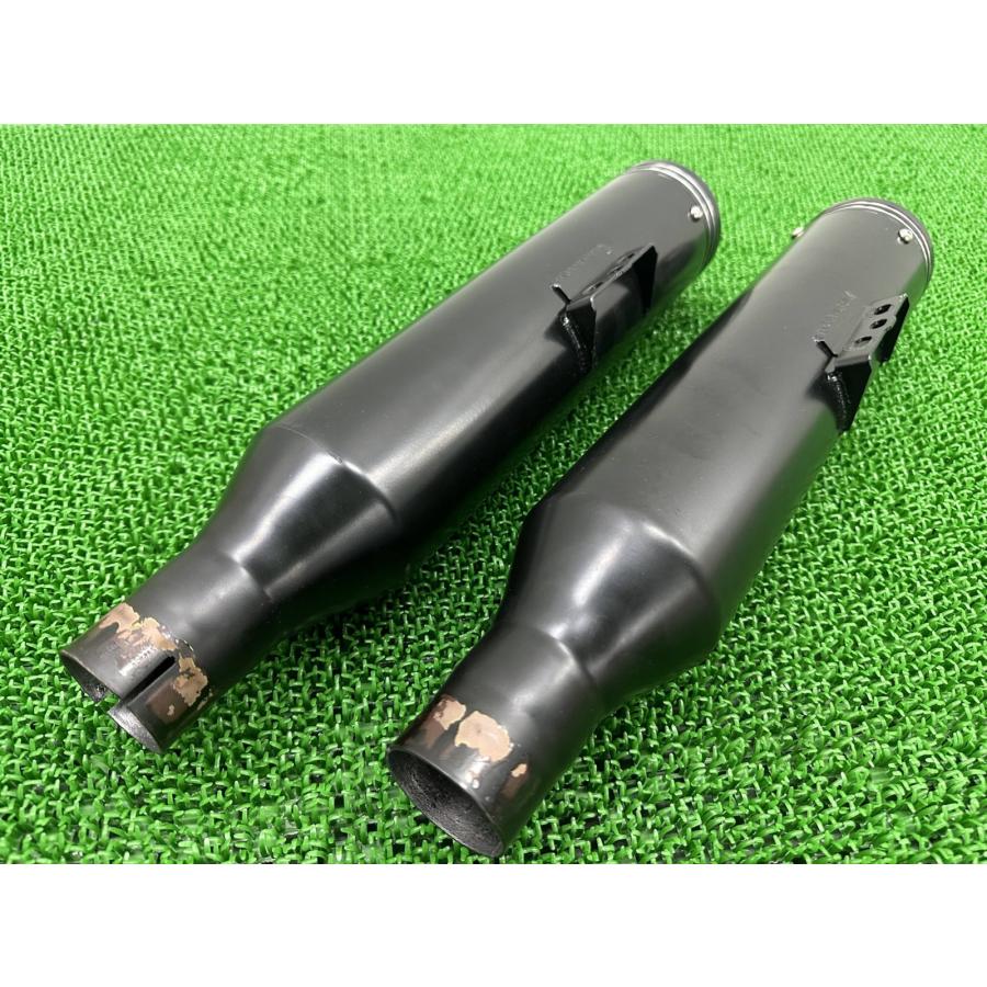 程度良　ハーレー純正 M8ソフテイル サイレンサー 21年〜 マットブラック モーターステージ製ソフテイル サイレンサーマフラー 黒 社外 中古