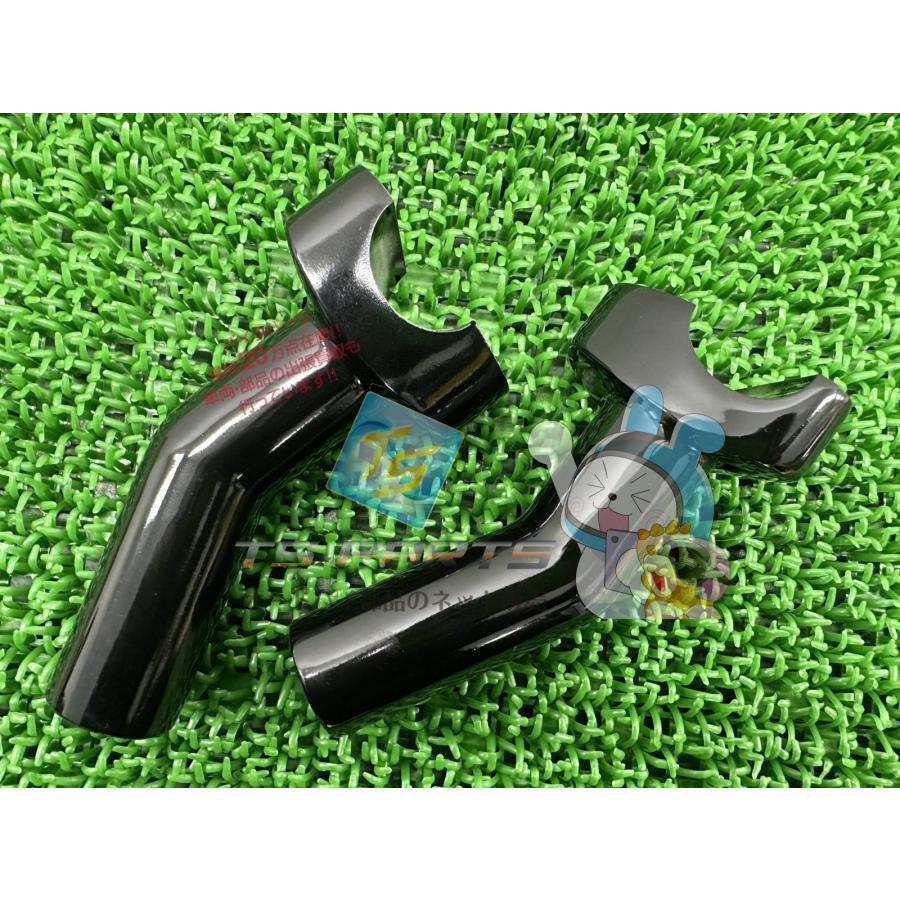 ハーレー ハンドルポスト 左右 黒 社外 新品 4インチプルバック
