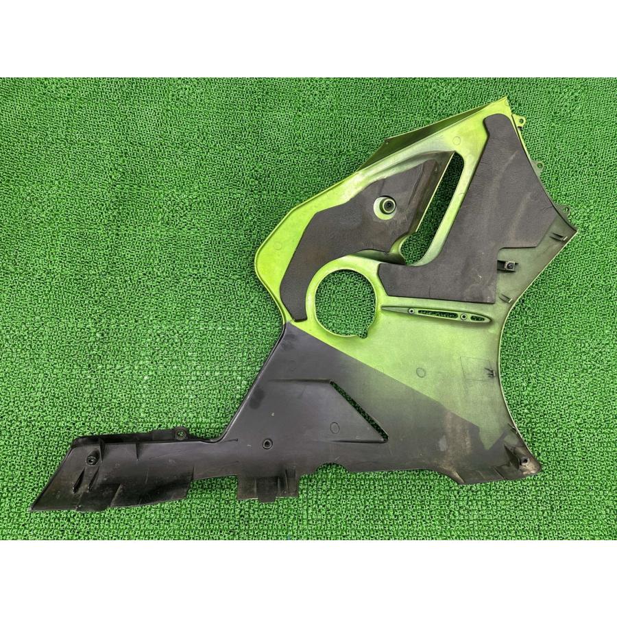 ZX-12R サイドカウル 左 緑M/黒 カワサキ 純正 中古 バイク 部品 ZX1200A ZXT20A NinjaZX12R アンダーカウル ロアカウル 割れ欠け無し Nk_2