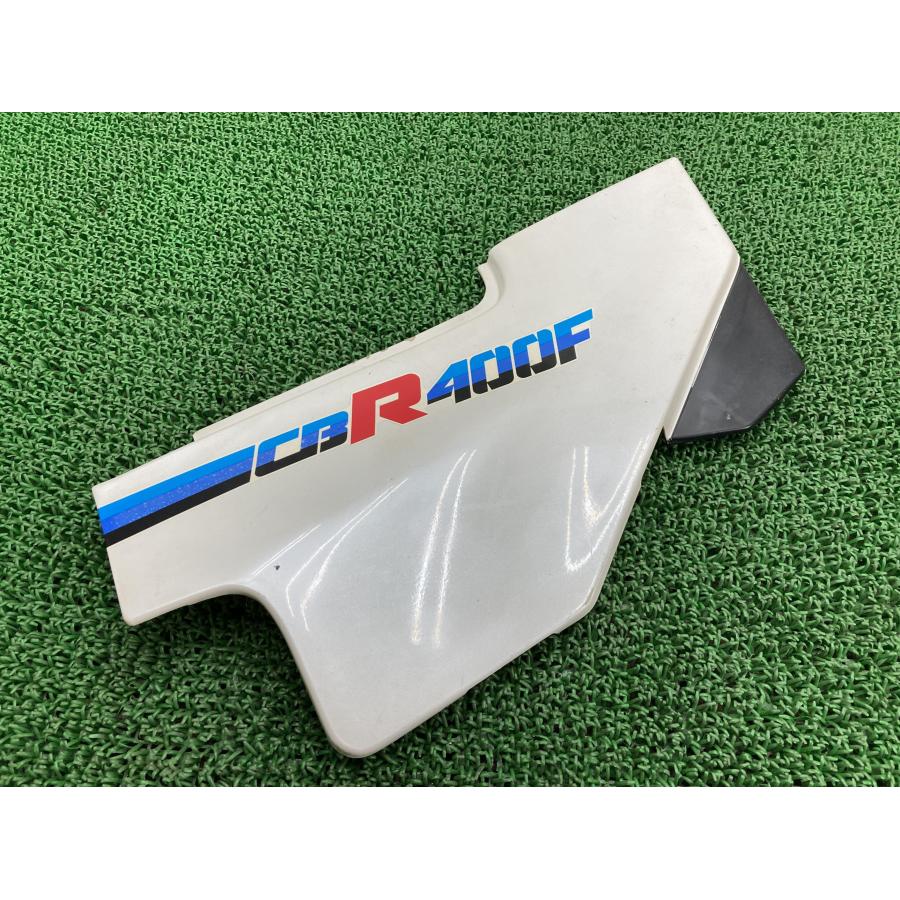 ホンダ CBR400F サイドカバー 右 白 MJ6 純正 中古 バイク 部品 ホンダ CBR400F サイドカバー 右 白 MJ6 純正 中古 バイク 部品
