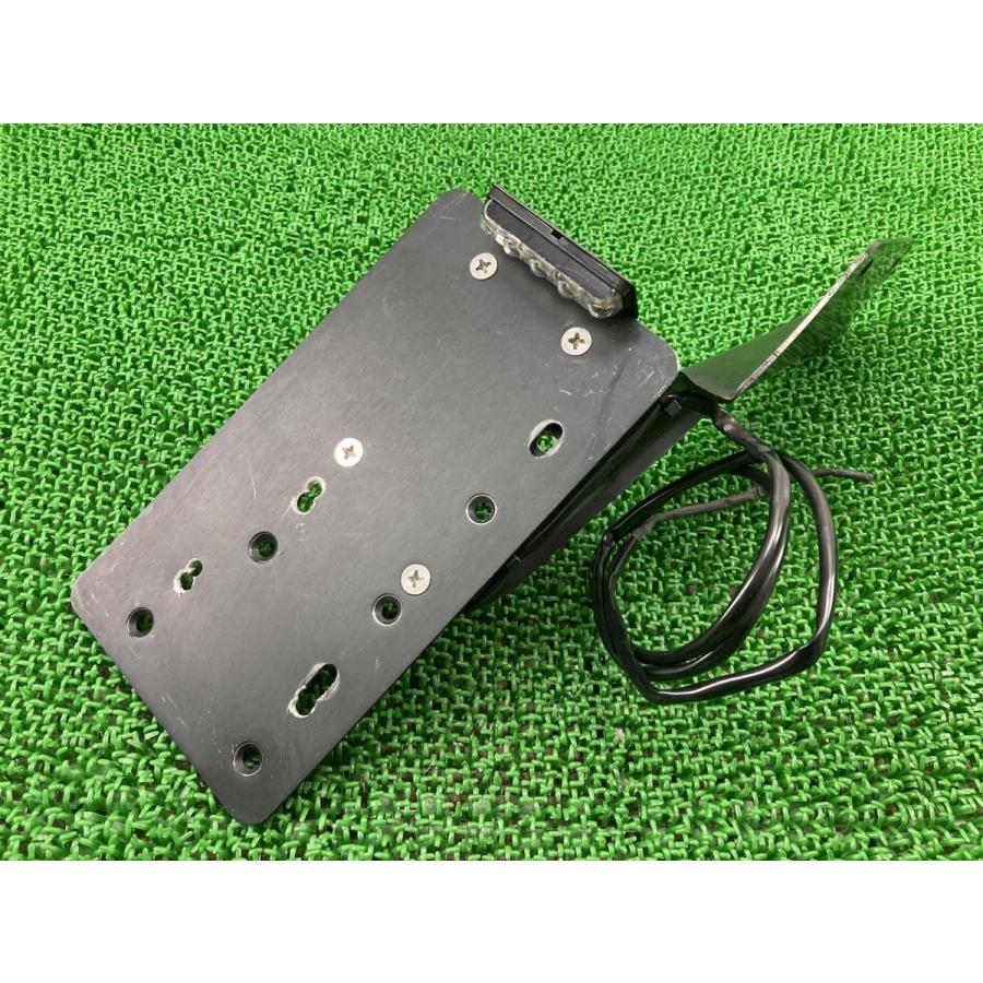 キジマ製ハーレーXL883 XL1200 サイドナンバープレートホルダー 社外 中古 スポーツスター アルミ ナンバー灯 曲がり無し ナンバーステー 53