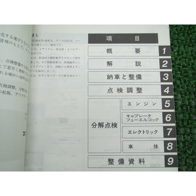 グース250 サービスマニュアル スズキ 正規 中古 バイク 整備書 SG250N NJ46A xA Cz スズキ（SUZUKI） グース250 サービスマニュアル 正規 中古 バイク