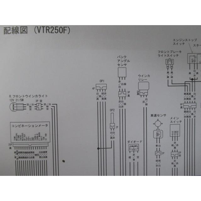 ホンダ（HONDA） VTR250 VTR250F サービスマニュアル 正規 中古 バイク