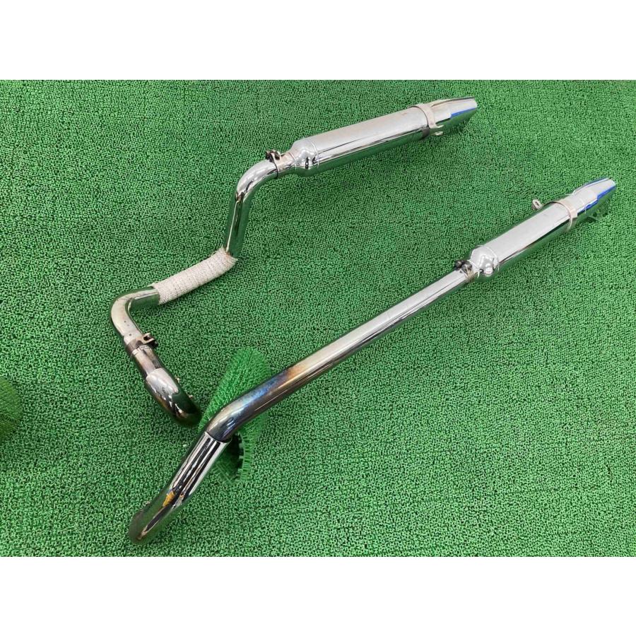 FLSTC1340 マフラー 社外 中古 バイク 部品 ハーレー ソフテイル EVO エボ 2in2左右出し スチール Wrの画像