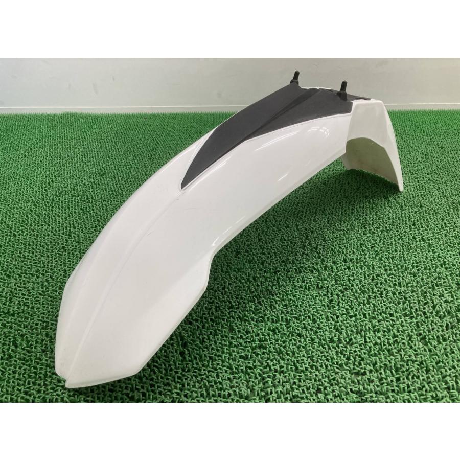 UFO製KTM フロントフェンダー 白 社外 中古 バイク 部品 SX EXC 割れ