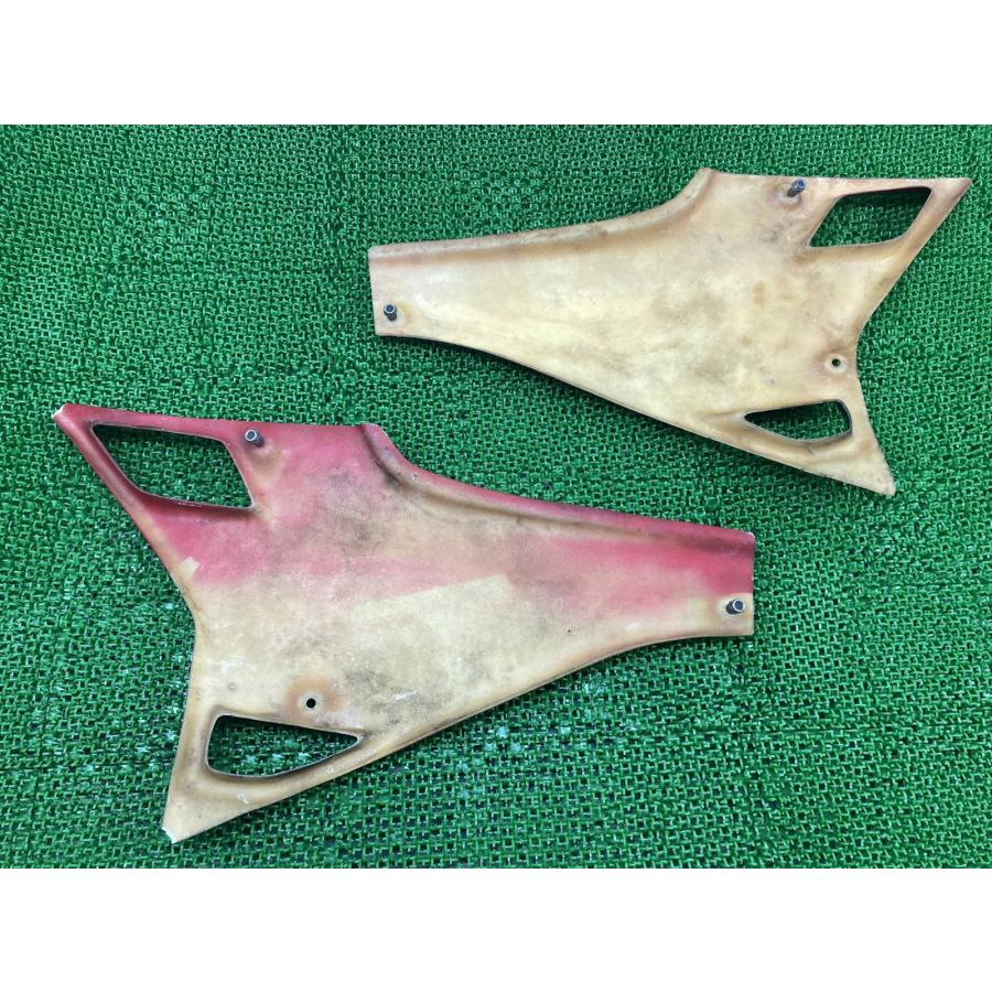 GPZ400F サイドカバー 左右 赤/黒 社外 中古 バイク 部品 ZX400A FRP