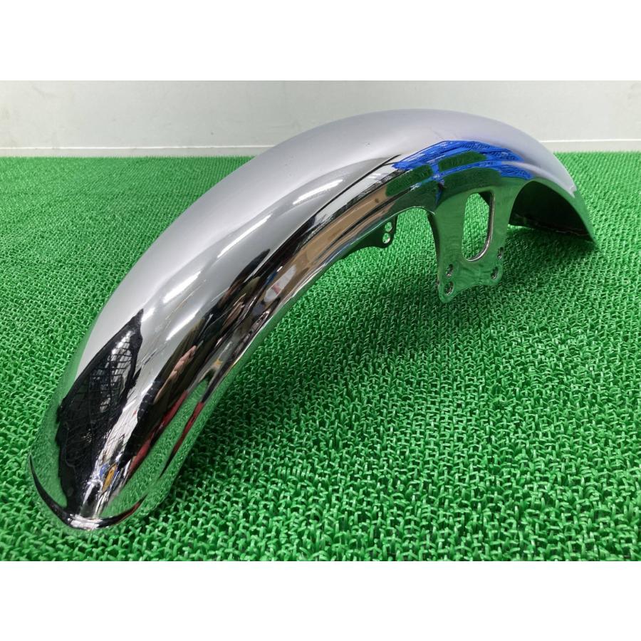 SR400 フロントフェンダー 社外 中古 バイク 部品 1JR RH01J ノーマルタイプ スチール 修復素材に コケキズ無し yL SR400 フロントフェンダー 社外 中古 バイク 部品 1JR RH01J ノーマル