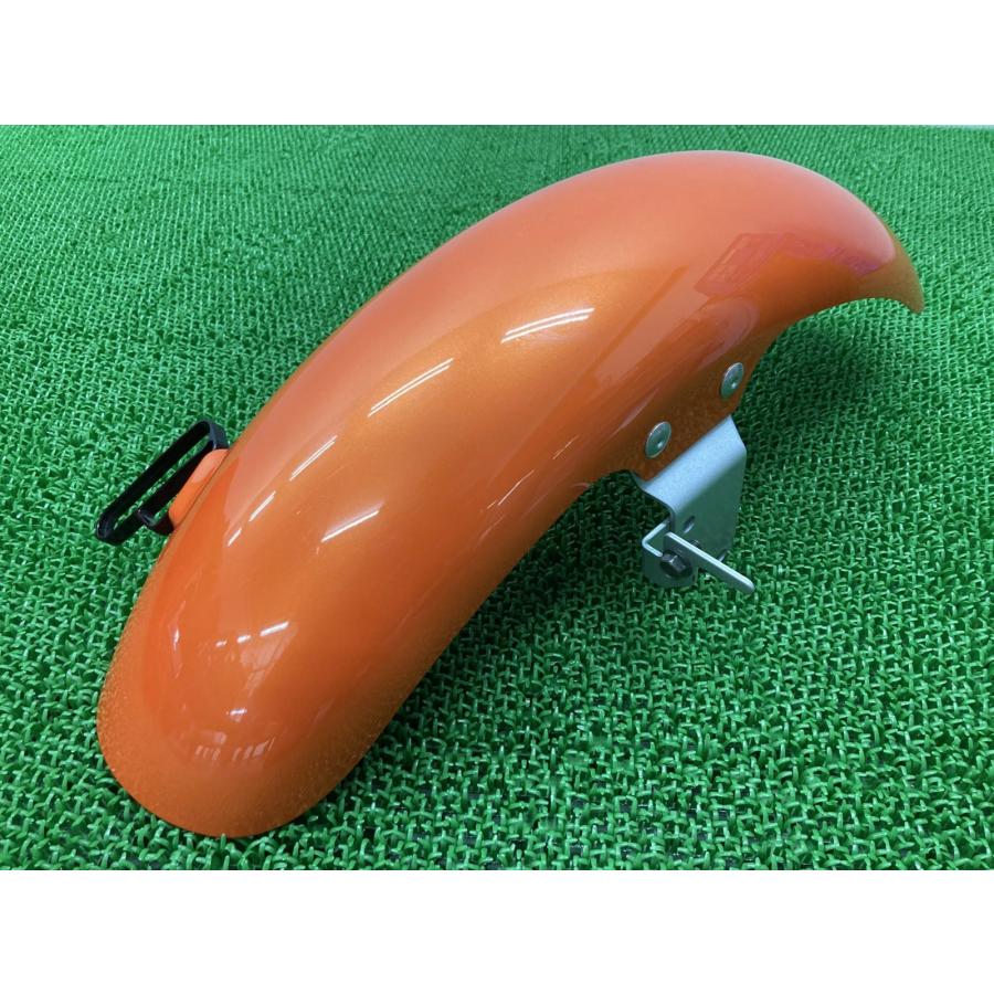 ドラッグスター400 フロントフェンダー 橙M 4TR ヤマハ 純正 中古 バイク 部品 コンディション良好 品薄 希少品 車検 Genuine Pr YAMAHA（ヤマハ） ドラッグスター400 フロントフェンダー 橙M 4TR 純正
