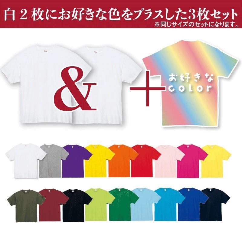 ティーシャツ 無地 まとめ買い 3枚セット 白2枚とお好みの色1枚 T 
