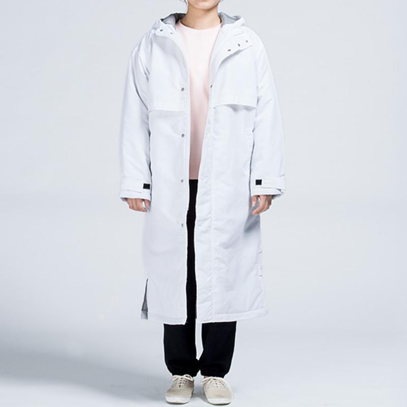 白い 純白 ベンチコート 白 ホワイト レディース 男女共用 メンズ