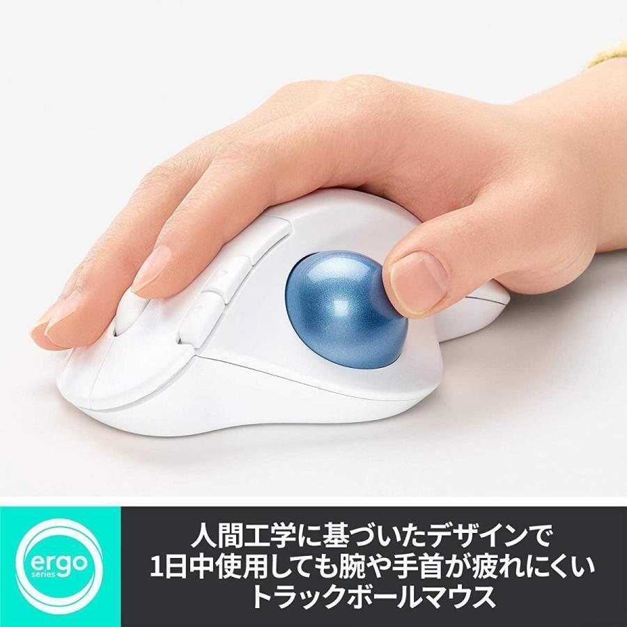 ロジクール（ Logitech）　ワイヤレスマウス トラックボール M575OW オフホワイト　輸入品｜ts444｜02