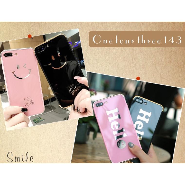 iPhoneケース　スマイルスマートフォンケース　iphone7,8用 iPhone SE2 8 スマイル 鏡面 ニコちゃん ケース HELLO SMILE