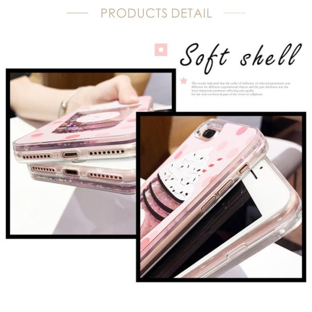iPhone 8 ケース 7 おしゃれ Plus 6s かわいい キラキラ ドリンク