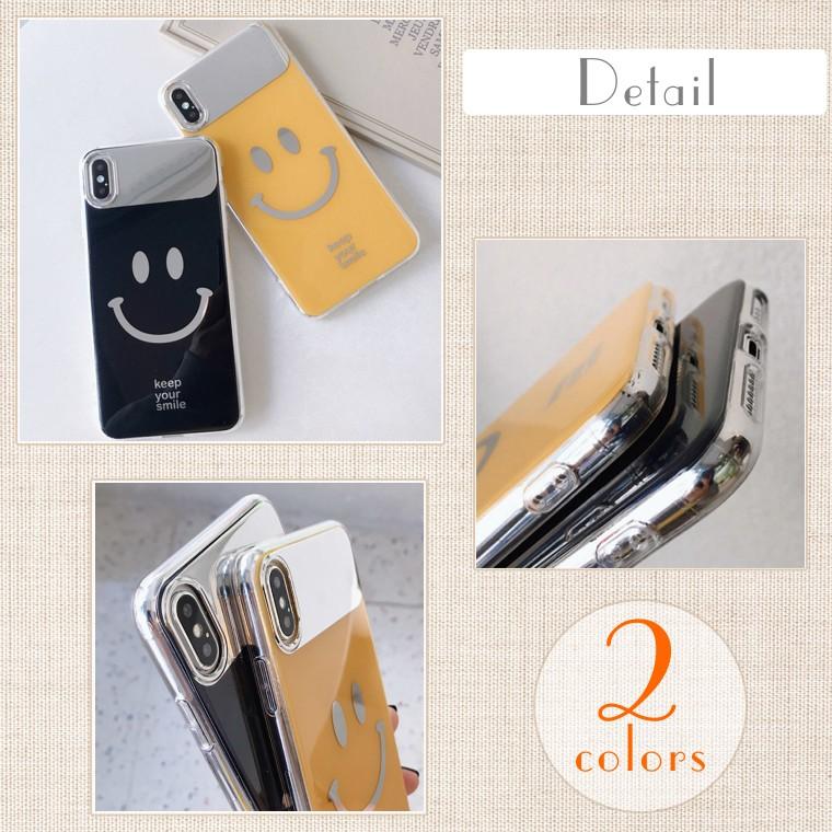 iPhoneケース　スマイルスマートフォンケース　iphone7,8用 iPhone7Plus スマイル ワッペン ニコちゃん ケース SMILE