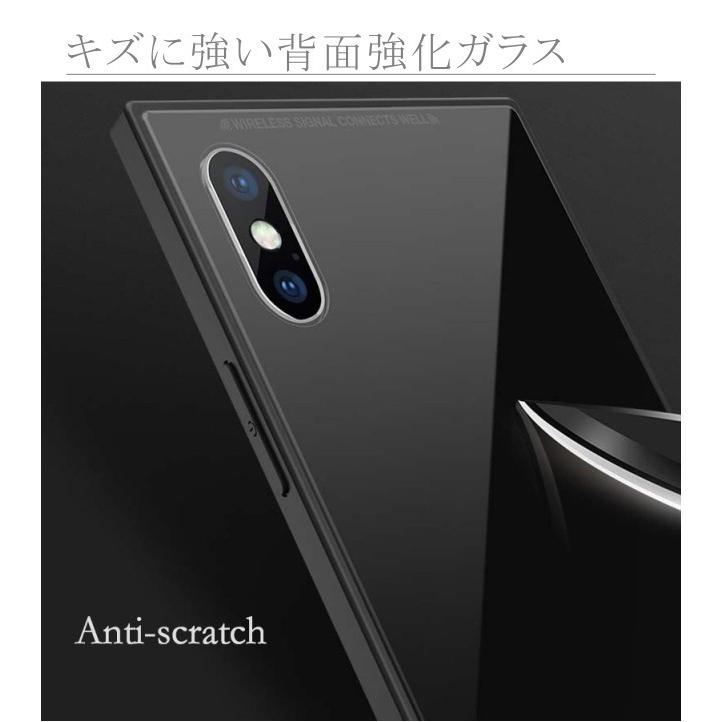 iPhone SE2 8 ケース ガラスケース 四角 おしゃれ スクウェア スクエア
