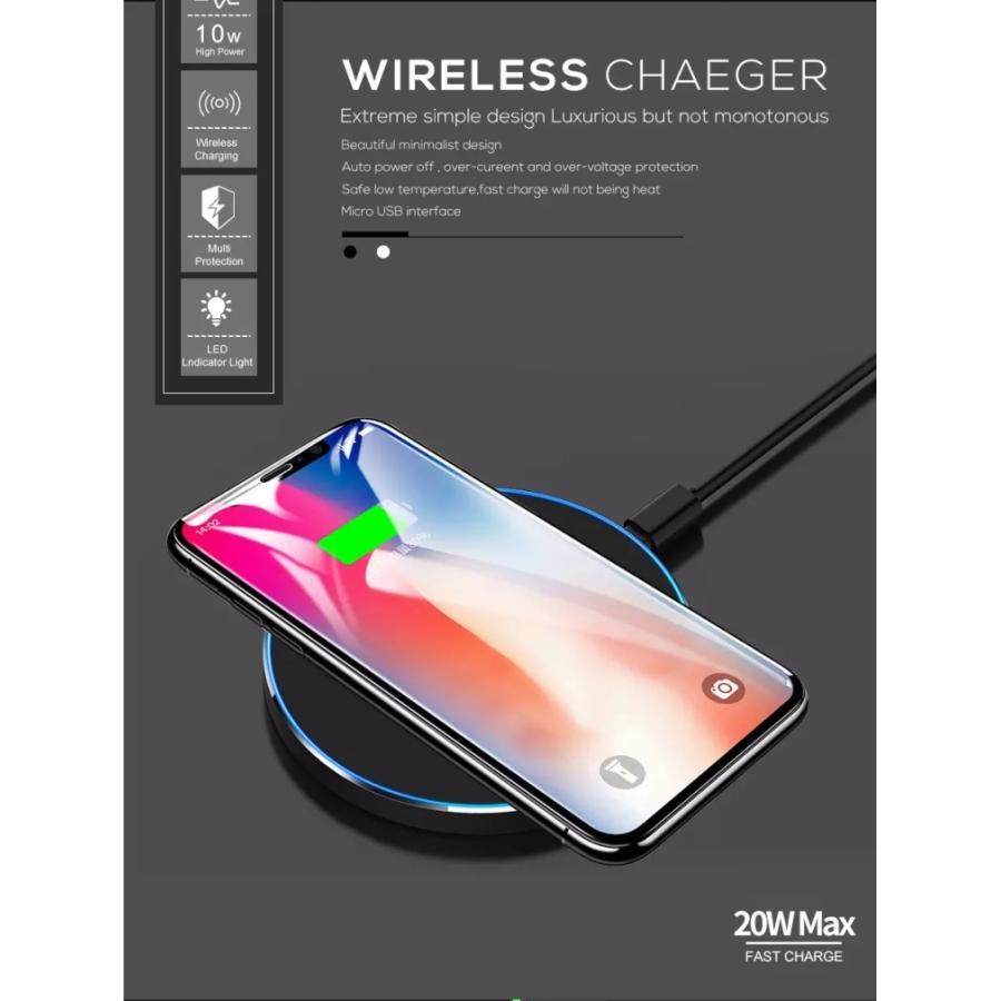 ワイヤレス充電器 ケーブル iPhone12 Pro Max mini 20W 11 XR Xs 8