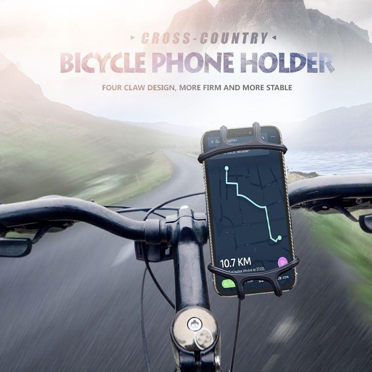 DesertWest バイク自転車 スマホホルダー 360度回転 スマホスタンド DesertWest バイク自転車 スマホホルダー 360度回転スマホ