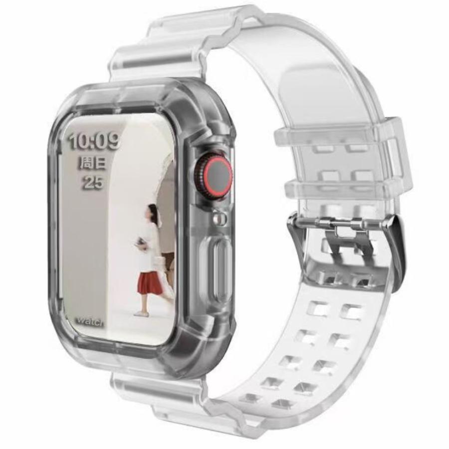 アップルウォッチ バンド カバー ケース Apple Watch ベルト クリア SE