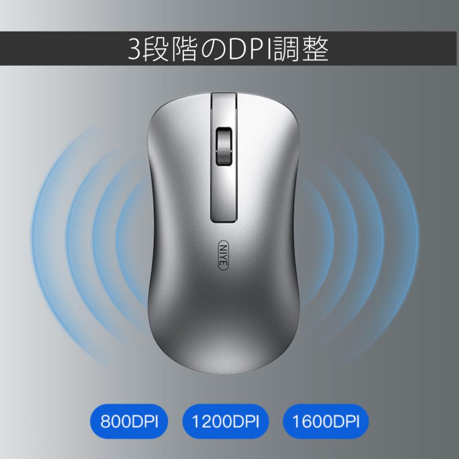 ジャンク　無線光学マウス グレー Amazon | Bluetooth マウス Type-C充電式 静音 充電式 薄型 小型