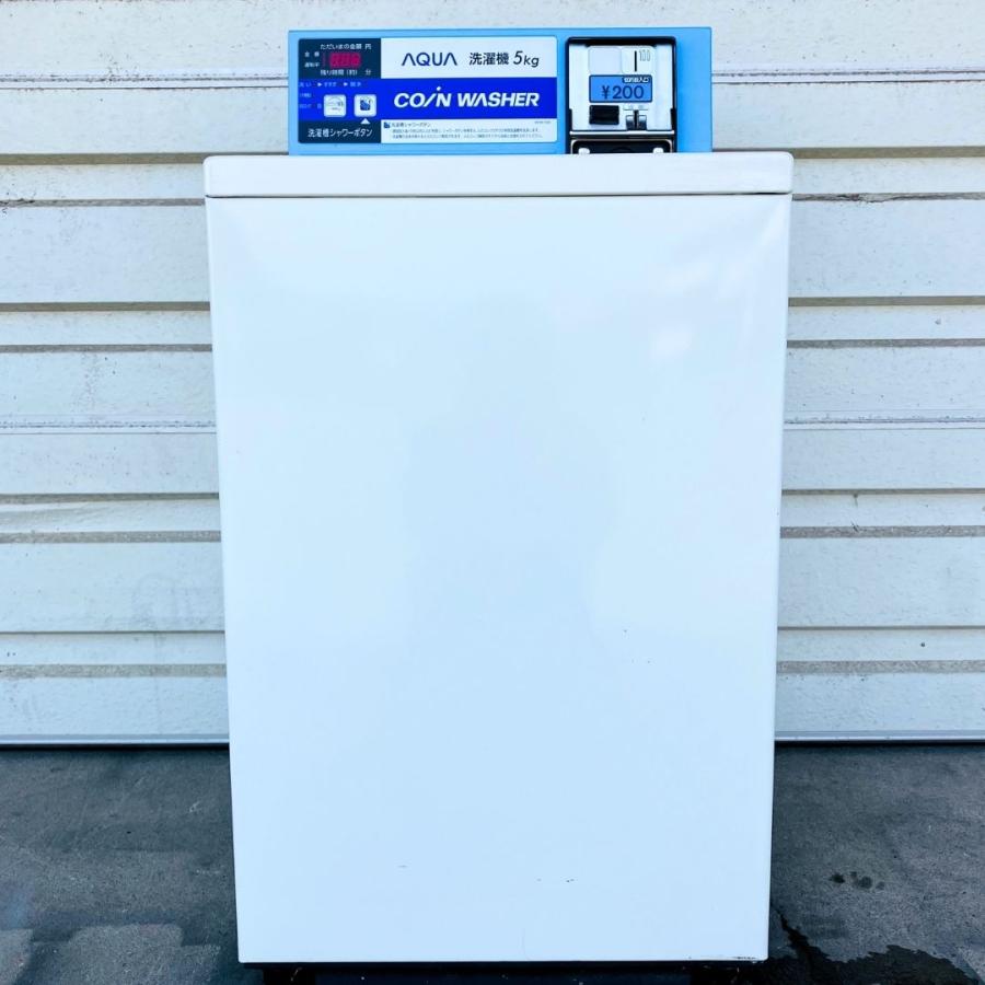 【中古】MCW-C50(52)　コイン式洗濯機　AQUA　2018年製　5.0kg