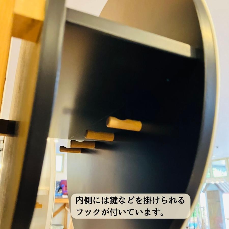 ミラー付き壁掛けシェルフ YM-017 ホワイト 壁掛けミラー シェルフ