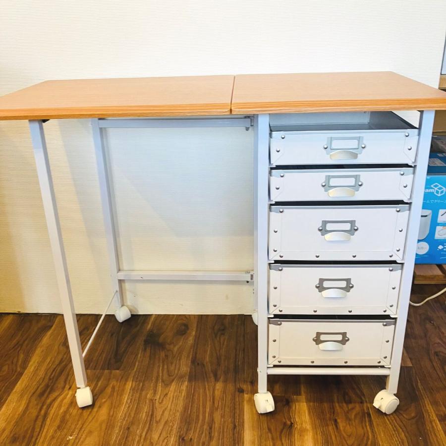 ちゃちゃ　折りたたみデスク 引出しいっぱい折りたたみデスク SD-852 ブラウン 折りたたみ机