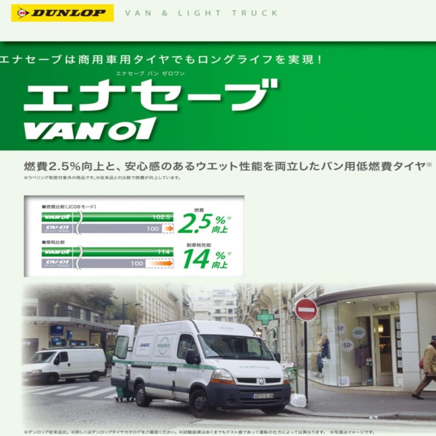 夏タイヤ　145R12　6P　1台分　4本　ダンロップ　エナセーブ　VAN01　2022年製　アウトレット｜tsc｜03