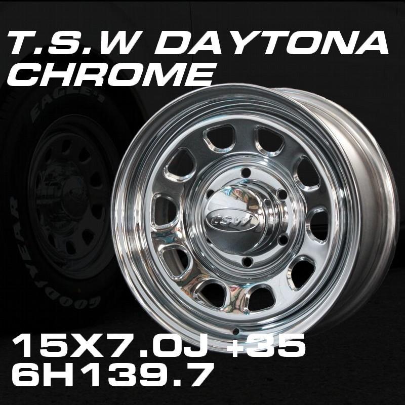 TSW DAYTONA クローム 15X7J+35 6穴139.7 ホイール4本セット