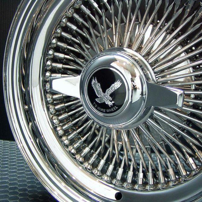 ワイヤーホイール T's WIRE 13X7J STD100SP オールクローム4本セット