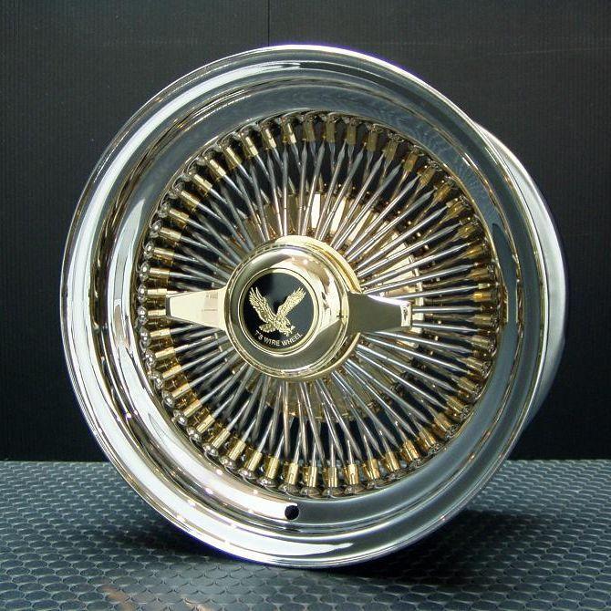 ワイヤーホイール T's WIRE 13X7J STD100SP トリプルゴールド4本セット